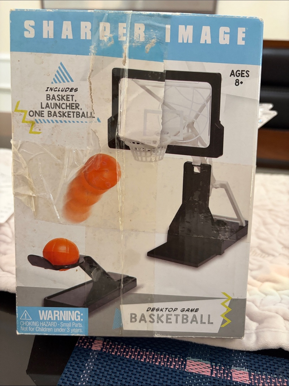 Sharper Image Mini Desktop Basketball Set - Orange and Black.
